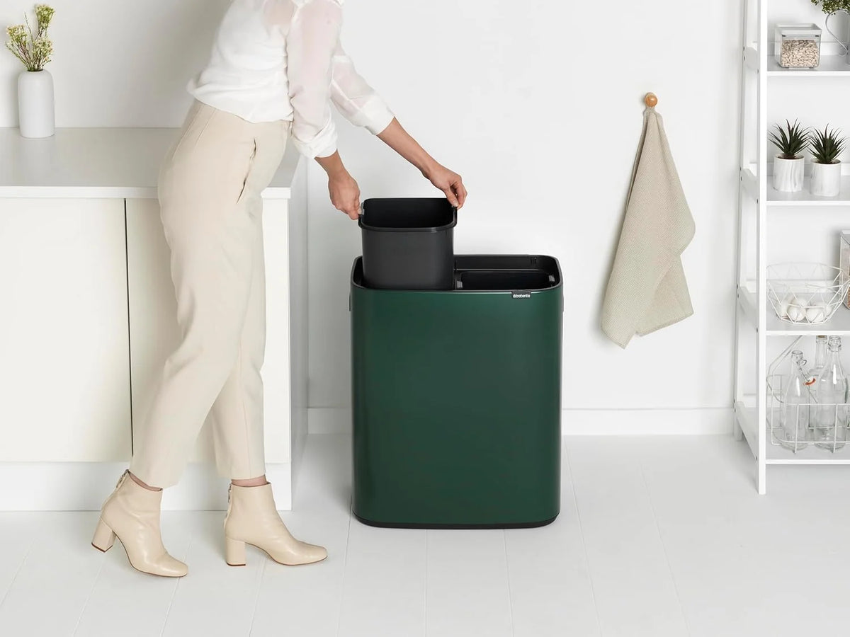 2026 Brabantia bin, matt steel, finger tracker, 2 x 30 L