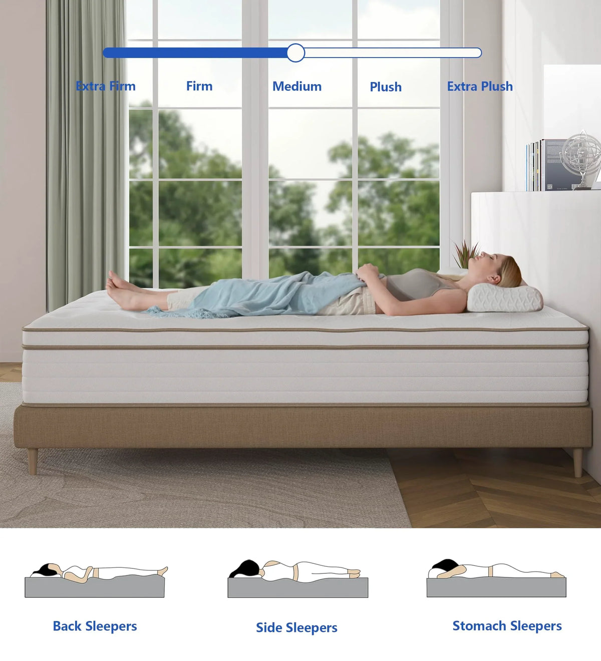 2026 30 cm (12 inches) KOANTTI 2025 mattress in shape memory foam. Medium firmness.