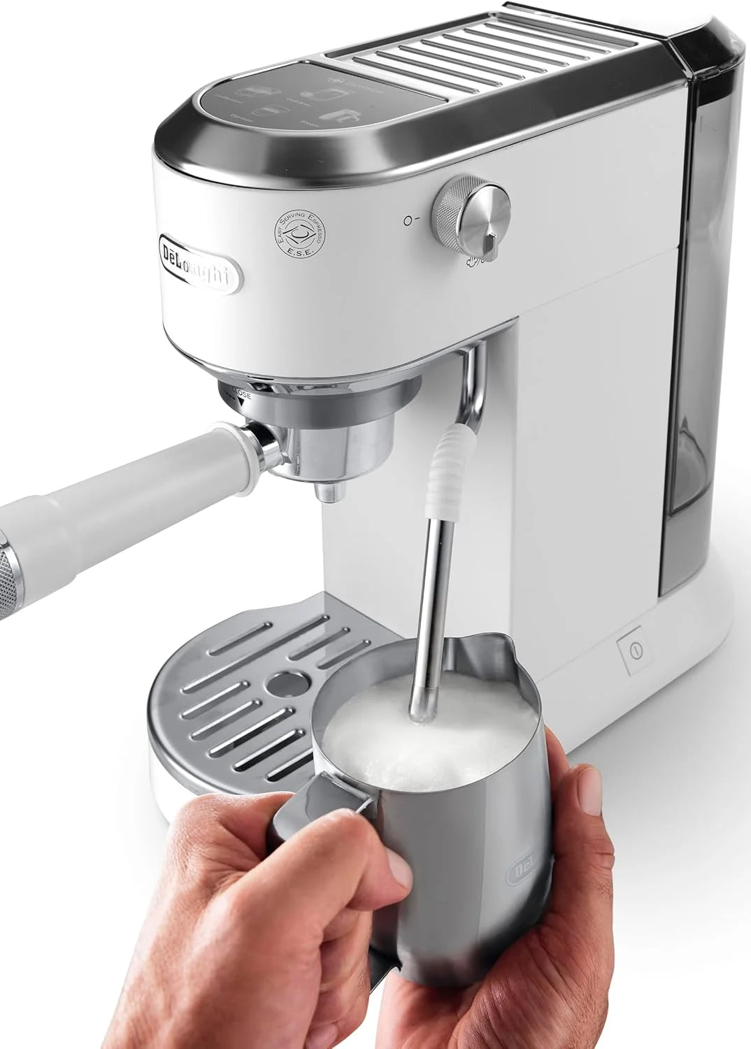 2026 De'Longhi Dedica – Stainless steel pump coffee maker for ground or individual coffee, espresso and cappuccino, 1.3 litre