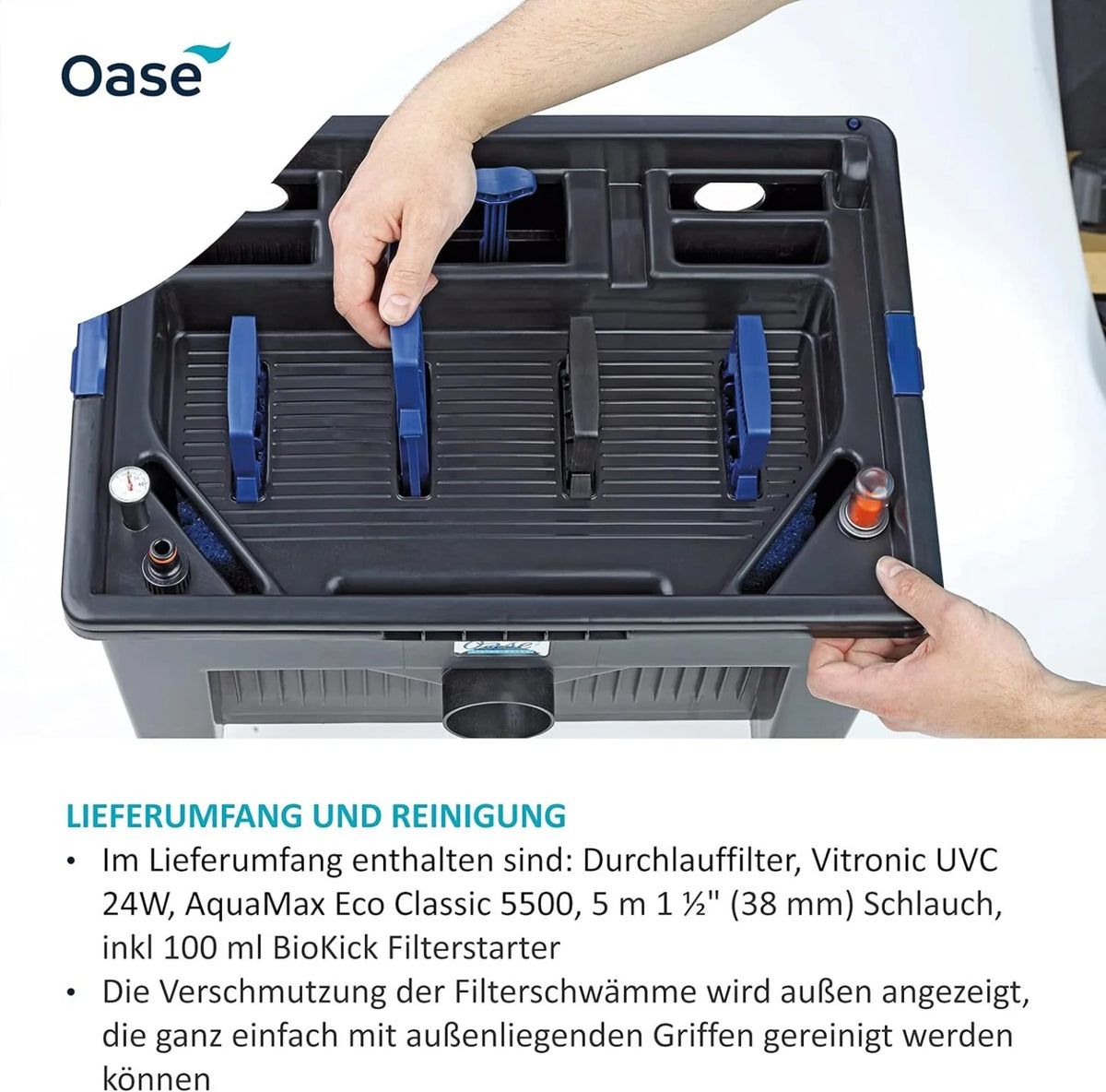 2026 OASE 56789 continuous filter BioSmart Set 36000 suitable for ponds up to 36 m3, filter system, filter complete set incl