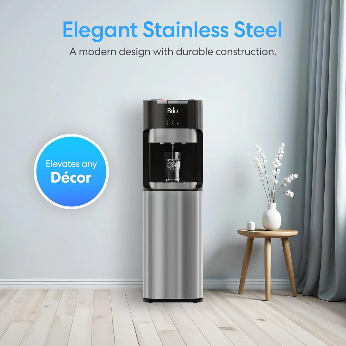 Bottom Loading Water Cooler Dispenser – 3 Temp Settings with Child Safety Lock & LED Empty Alert