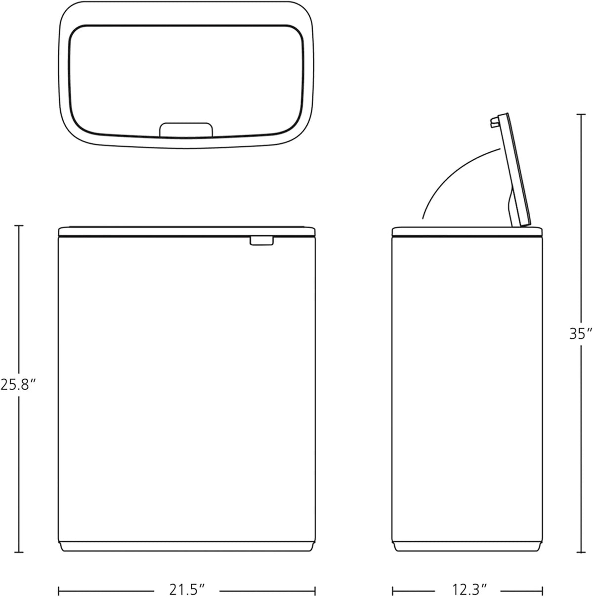 2026 Brabantia bin, matt steel, finger tracker, 2 x 30 L
