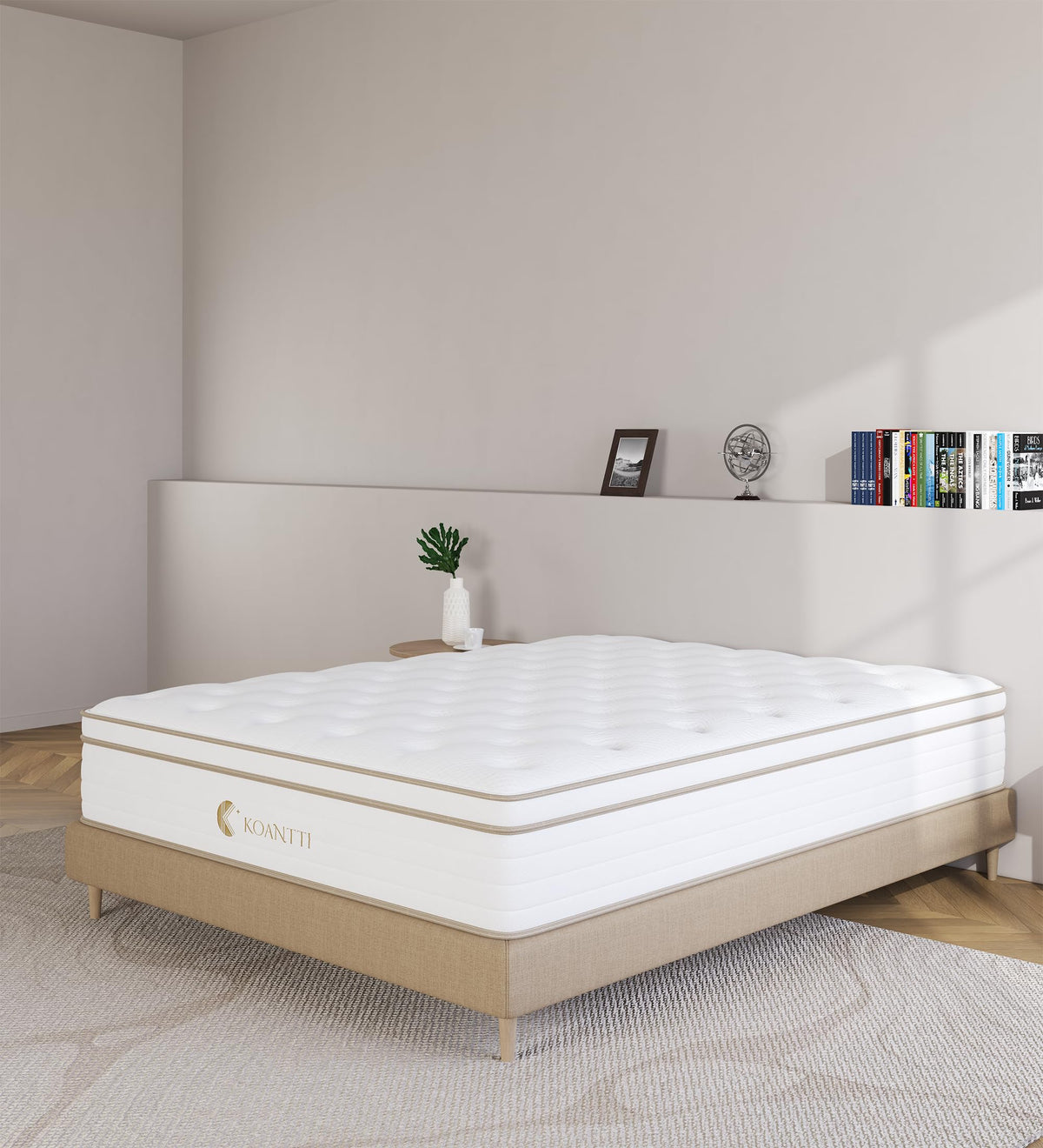2026 30 cm (12 inches) KOANTTI 2025 mattress in shape memory foam. Medium firmness.