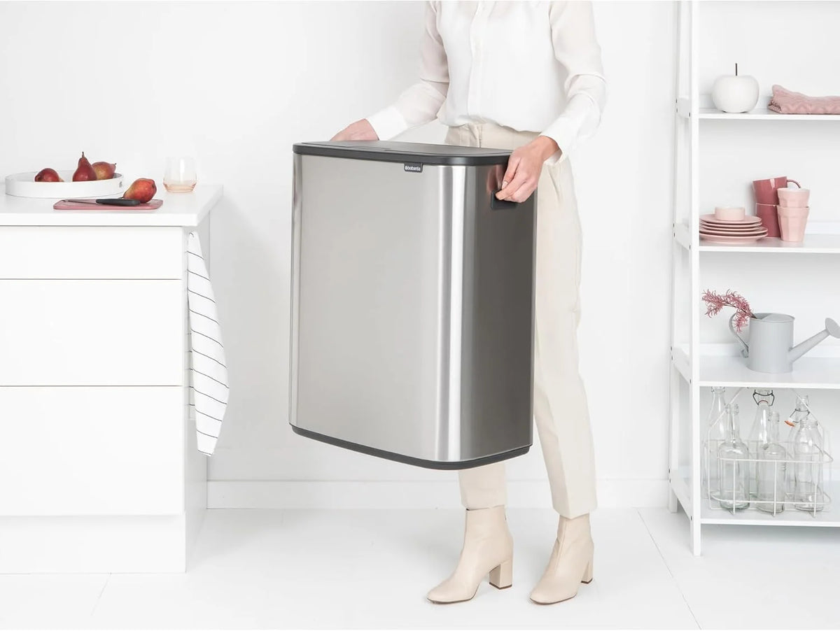 2026 Brabantia bin, matt steel, finger tracker, 2 x 30 L