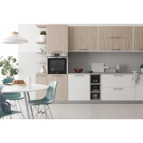 2026 Indesit recessed electric oven: stainless steel colour, self-cleaning IFWS 5844 JH IX : Large appliances