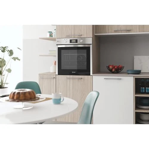2026 Indesit recessed electric oven: stainless steel colour, self-cleaning IFWS 5844 JH IX : Large appliances