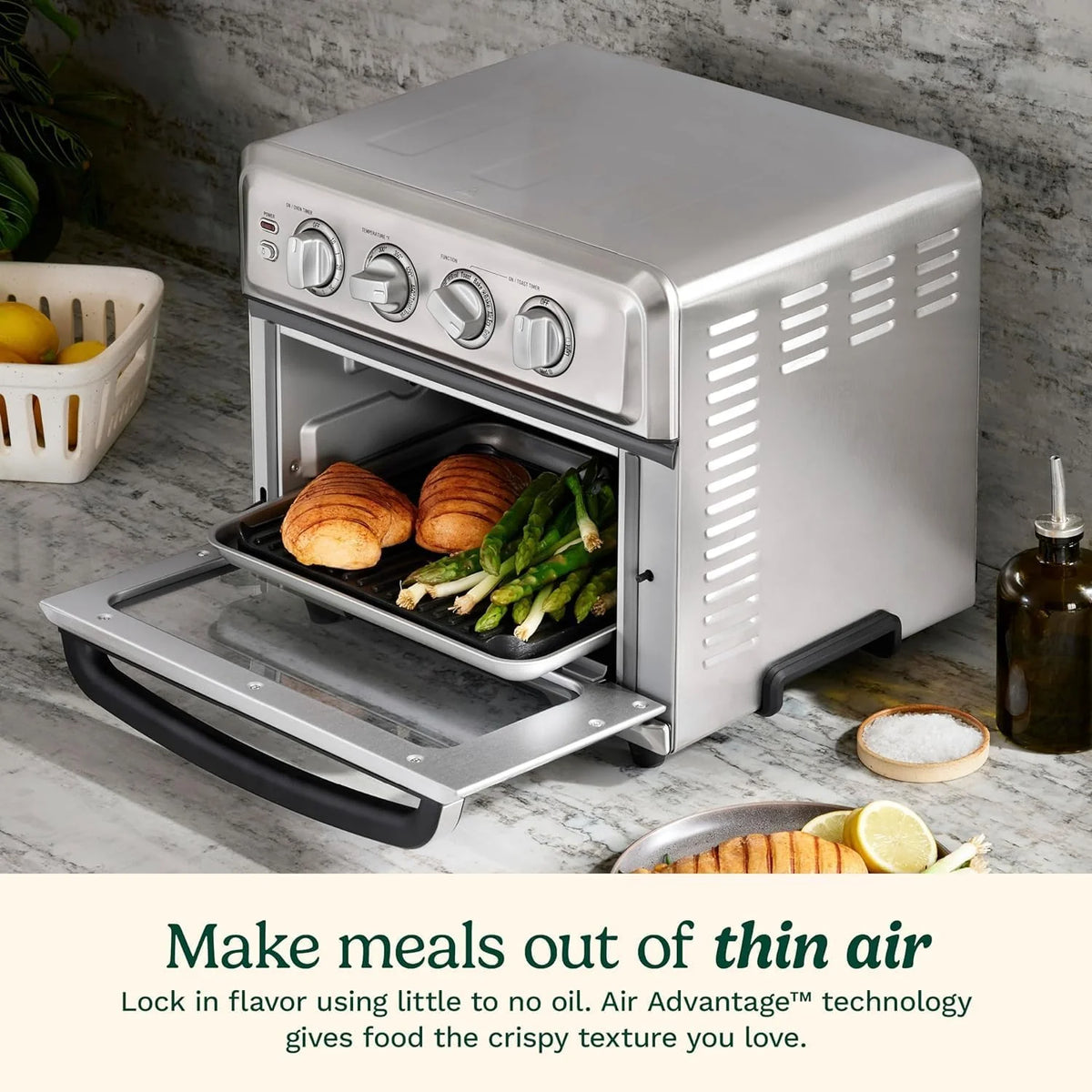 2026 CUSINART Air Fryer + Convection Toaster Oven, 8-1 Oven with Bake, Grill, Broil & Warm Options, Stainless Steel, TOA-70