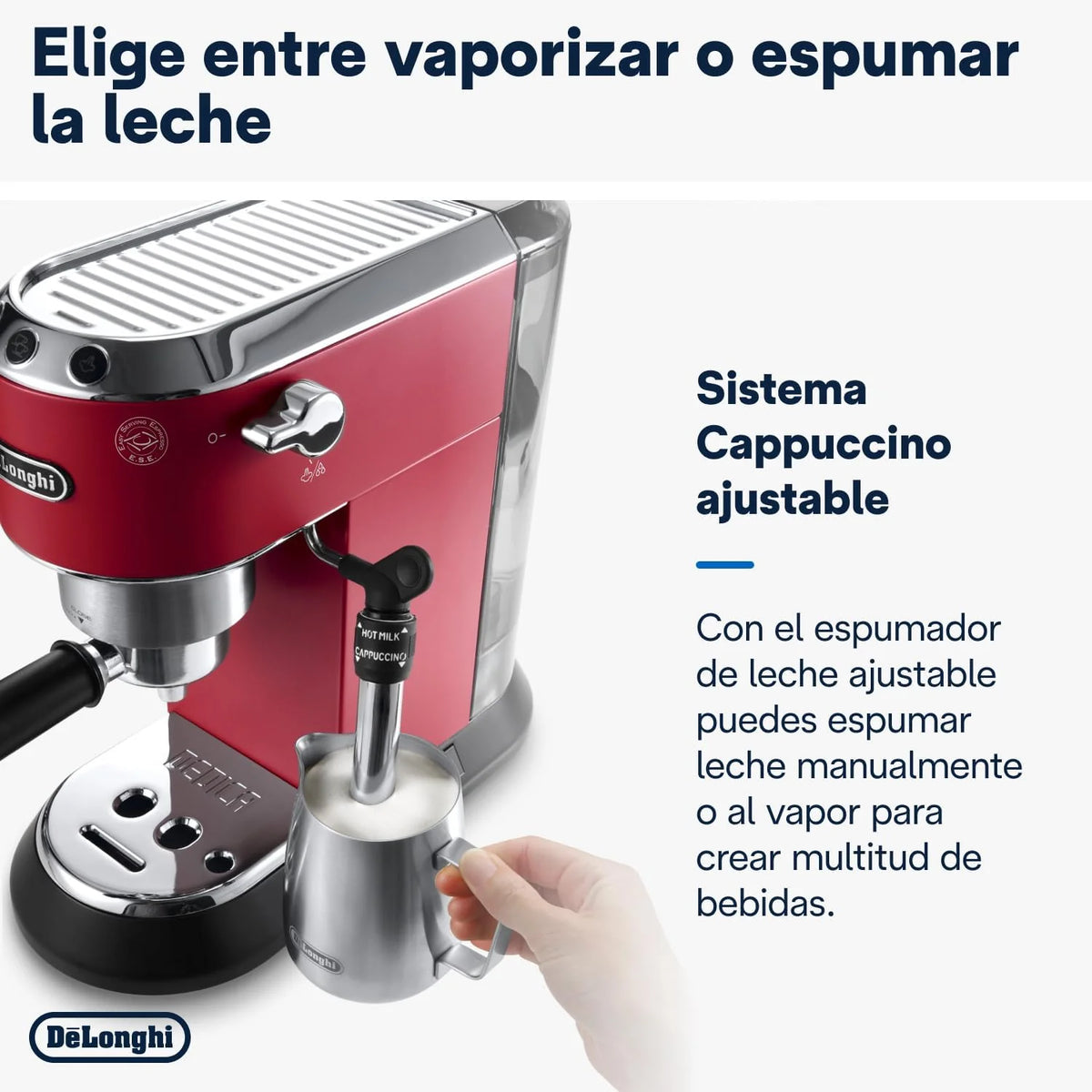 2026 De'Longhi Dedica – Stainless steel pump coffee maker for ground or individual coffee, espresso and cappuccino, 1.3 litre