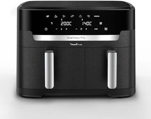 2026 Moulinex air fryer two compartments, very large capacity 11L, 10 people, 7 Automatic programs, oil-free fryer, Digital t