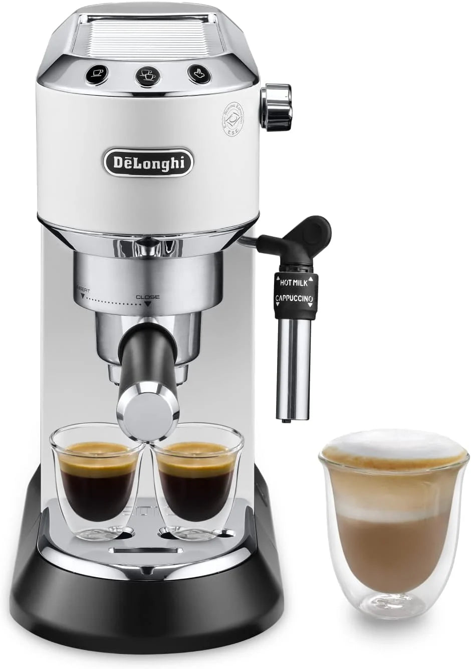 2026 De'Longhi Dedica – Stainless steel pump coffee maker for ground or individual coffee, espresso and cappuccino, 1.3 litre