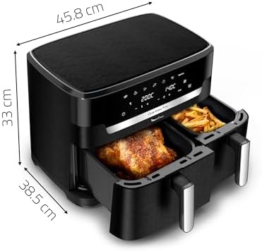 2026 Moulinex air fryer two compartments, very large capacity 11L, 10 people, 7 Automatic programs, oil-free fryer, Digital t