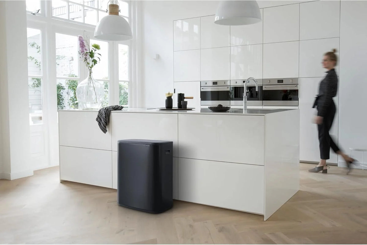 2026 Brabantia bin, matt steel, finger tracker, 2 x 30 L
