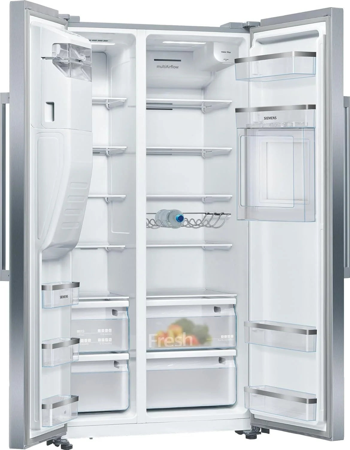 2026 SIEMENS KF96NVPEA iQ300 multi-door refrigerator, 183 x 91 cm, 405 L cooling & 200 L freezing, hyperFresh longer freshnes