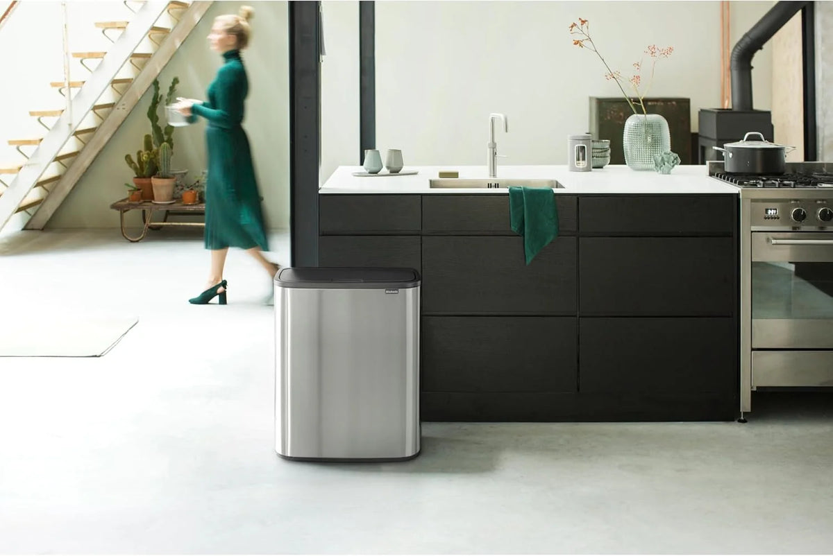 2026 Brabantia bin, matt steel, finger tracker, 2 x 30 L