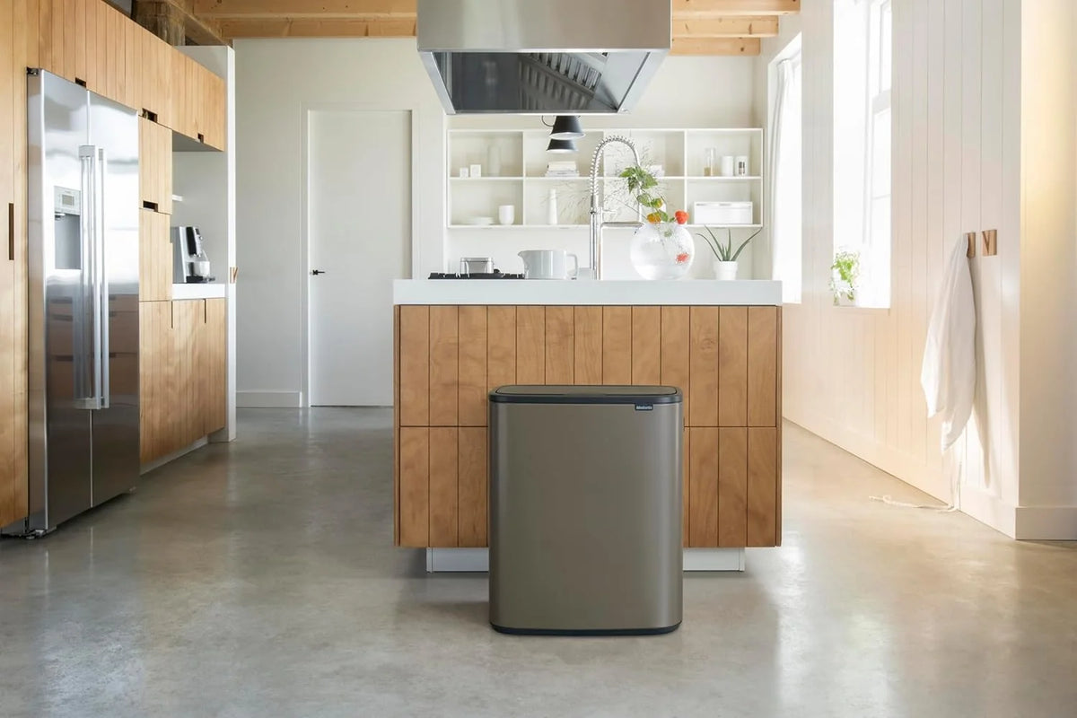 2026 Brabantia bin, matt steel, finger tracker, 2 x 30 L