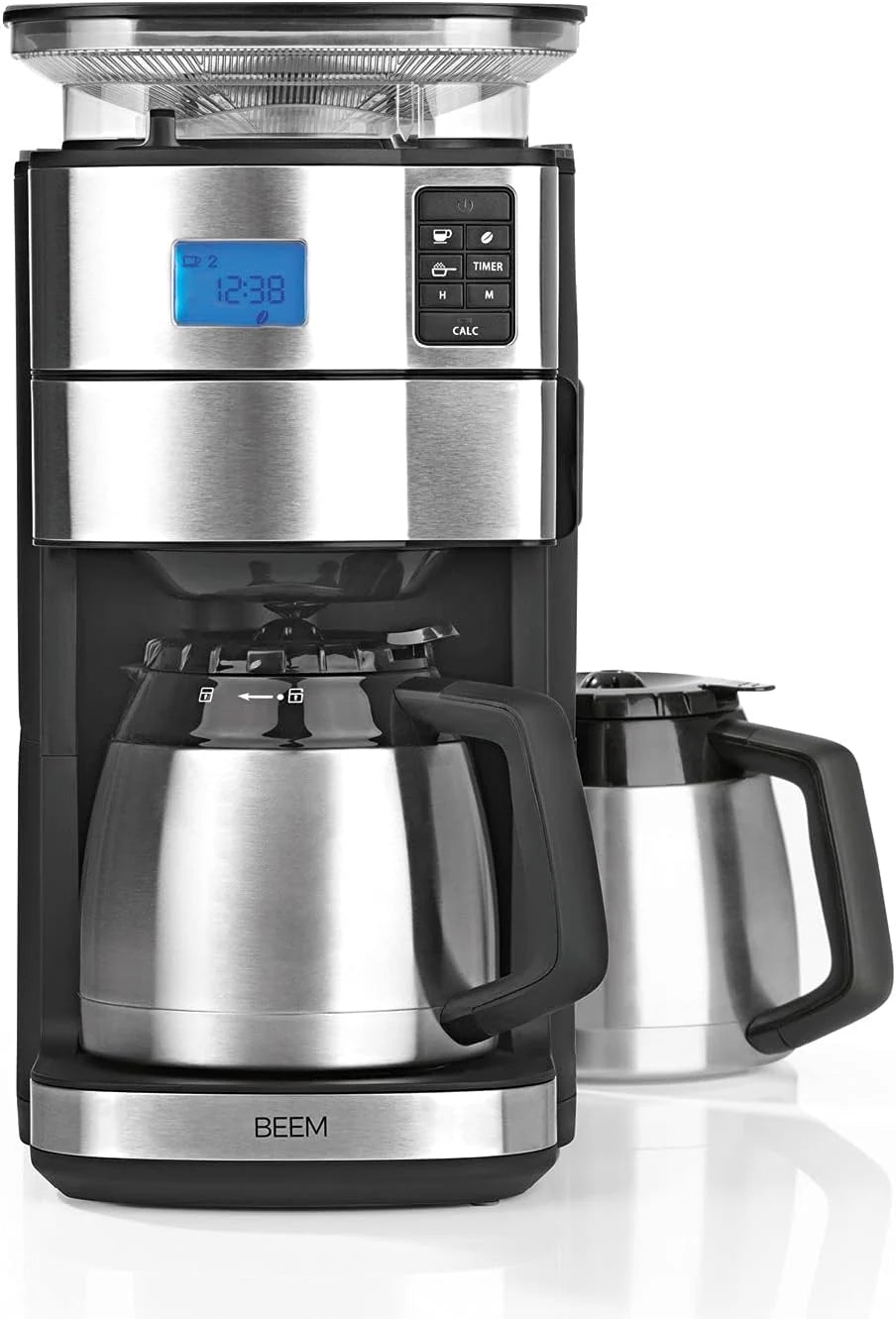 2026 BEEM FRESH-AROMA-PERFECT II filter coffee machine with grinder - Thermo | Stainless steel | Thermopot | 24h timer | 1000