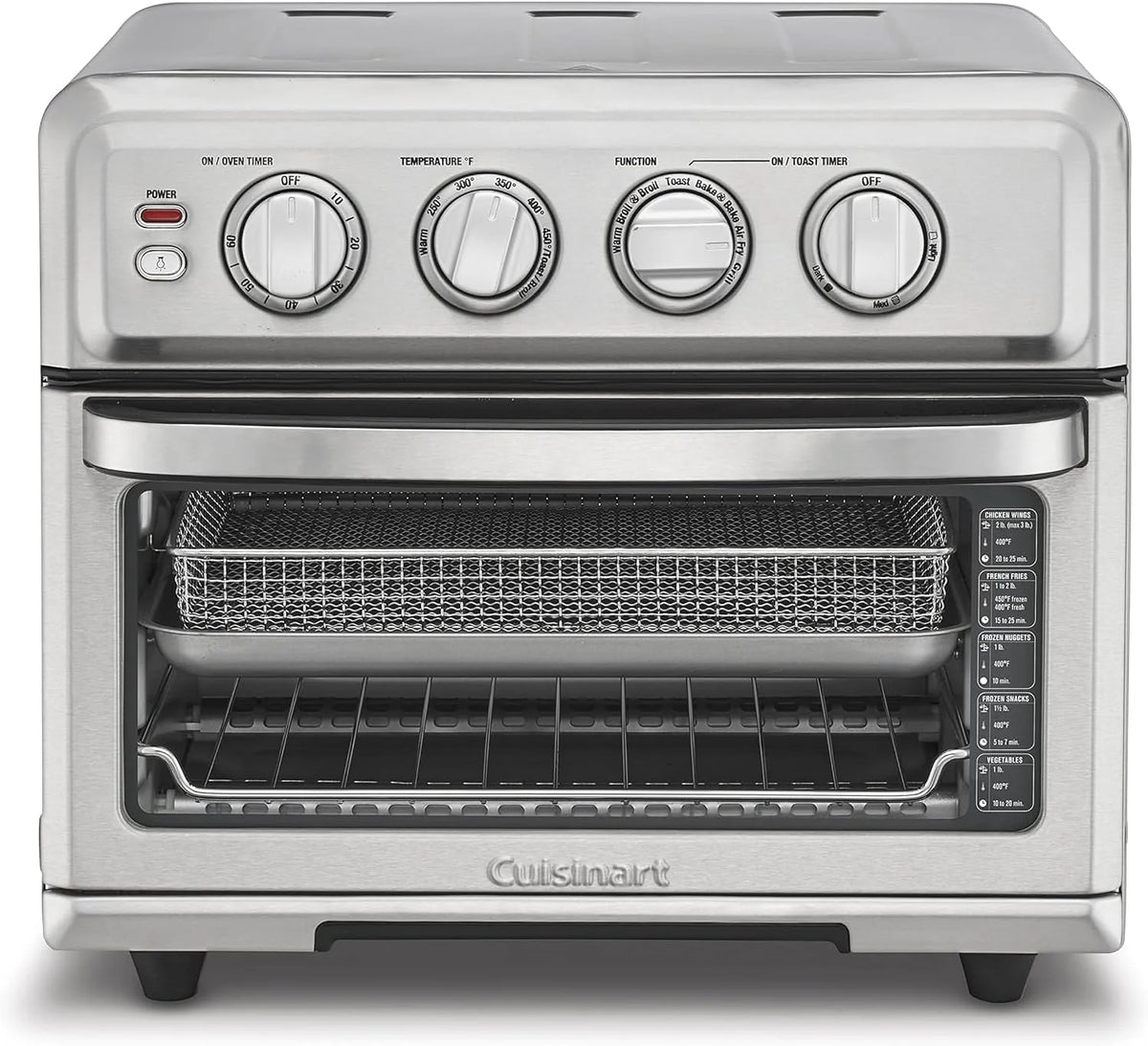 2026 CUSINART Air Fryer + Convection Toaster Oven, 8-1 Oven with Bake, Grill, Broil & Warm Options, Stainless Steel, TOA-70