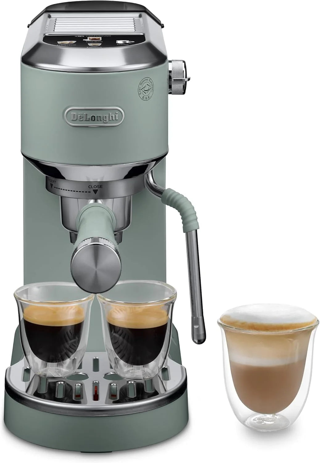 2026 De'Longhi Dedica – Stainless steel pump coffee maker for ground or individual coffee, espresso and cappuccino, 1.3 litre
