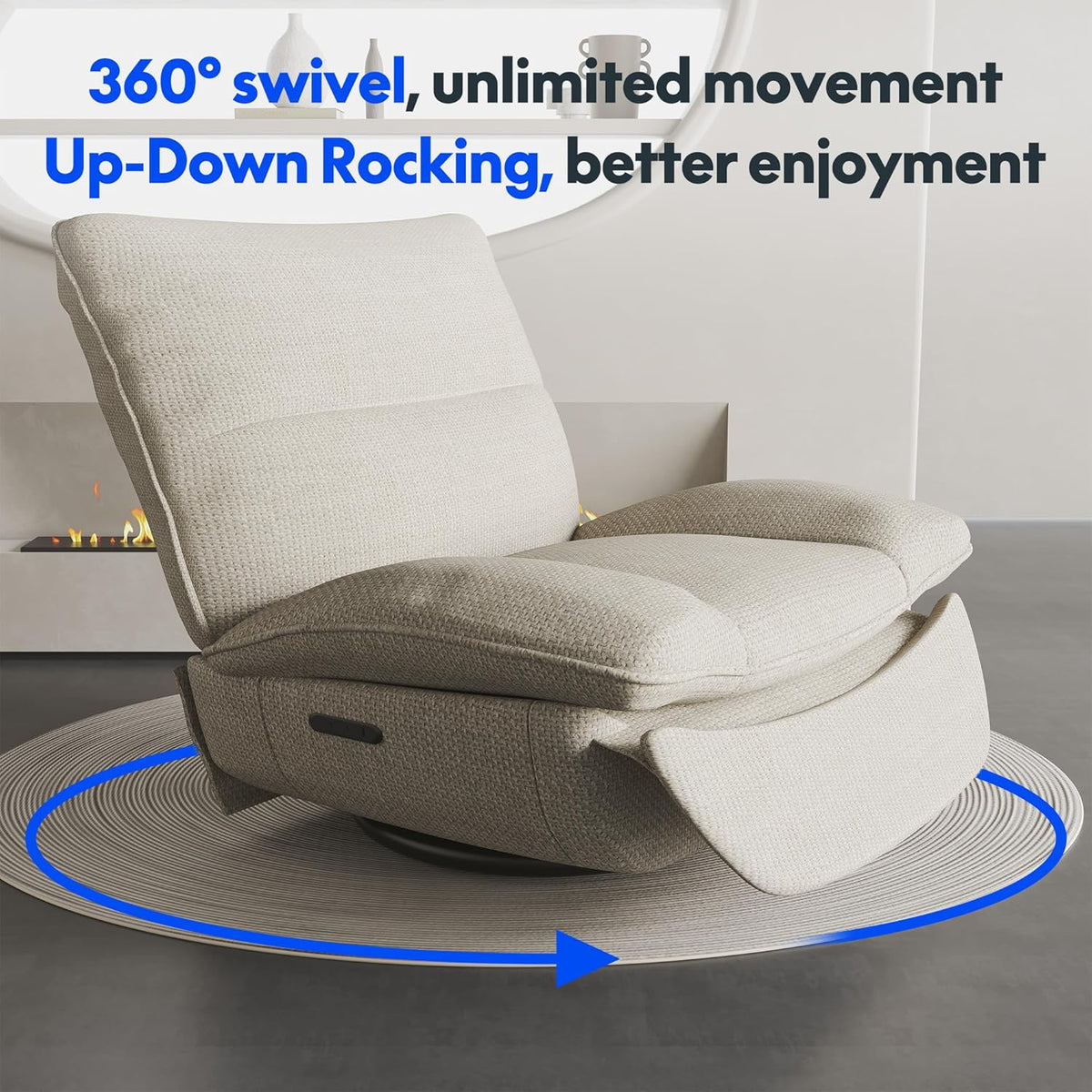 2026 FLEXISPOT XC6 reclining armchair, swinging sofa, TV chair with adjustable backrest, reclining armchair for bedroom, livi
