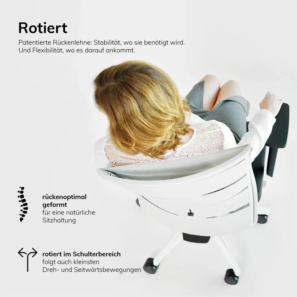 2026 Ergonomic office chair Agilis Matrix MT12 with mesh backrest and slow tilt, special edition, pure black (edition 2025).