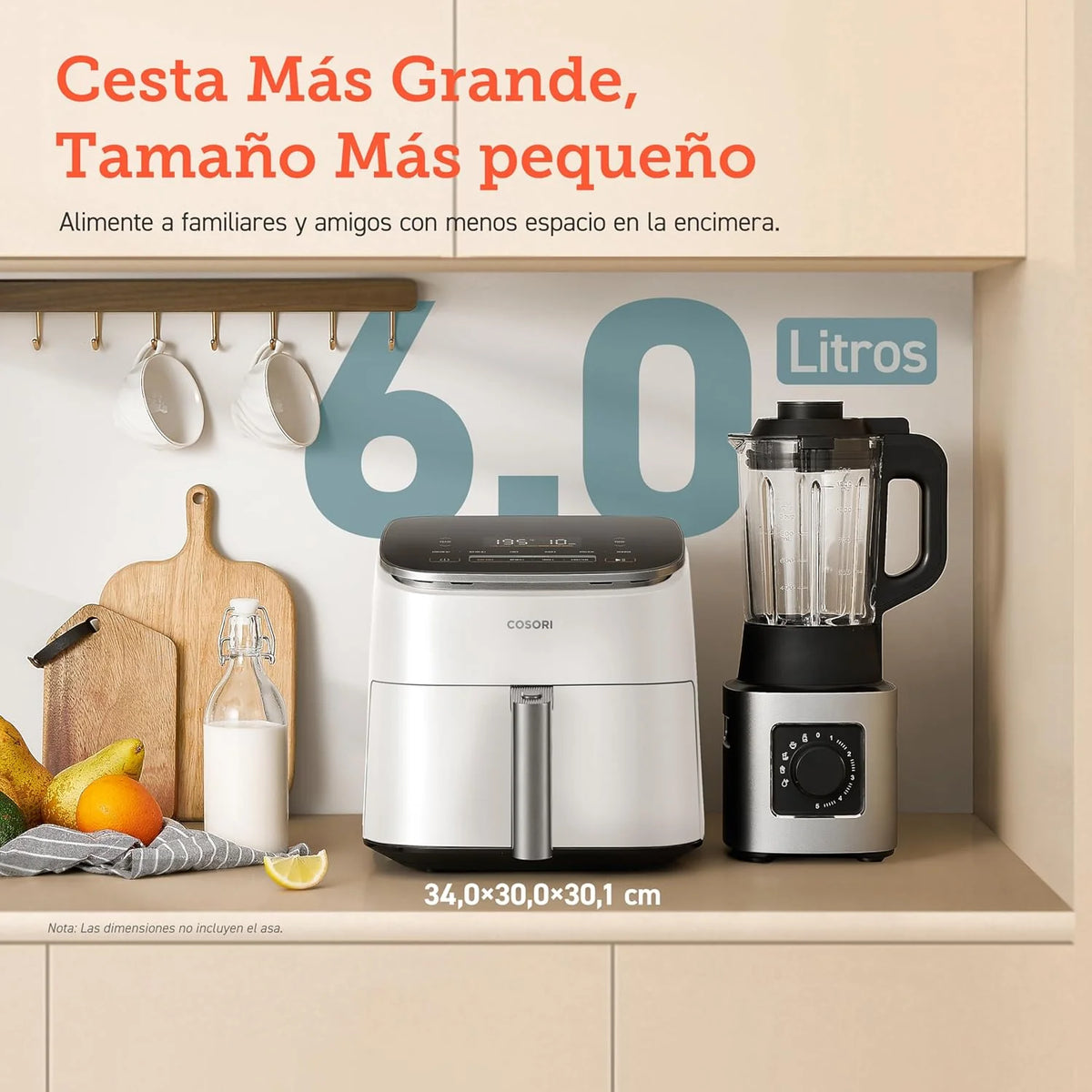 2026 Cosori Turbo Blaze 6L Air Fryer, 30°C–230°C, 27 dB