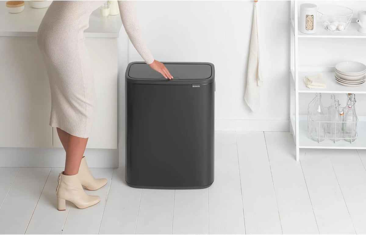 2026 Brabantia bin, matt steel, finger tracker, 2 x 30 L