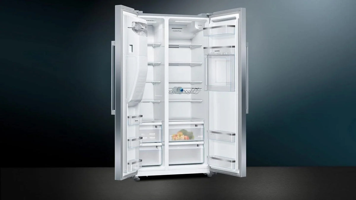 2026 SIEMENS KF96NVPEA iQ300 multi-door refrigerator, 183 x 91 cm, 405 L cooling & 200 L freezing, hyperFresh longer freshnes