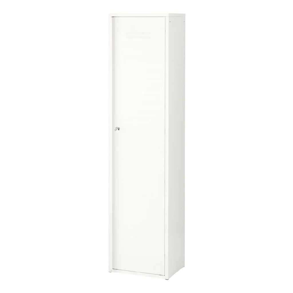 2026 Metal cabinet 1 door with lock, white