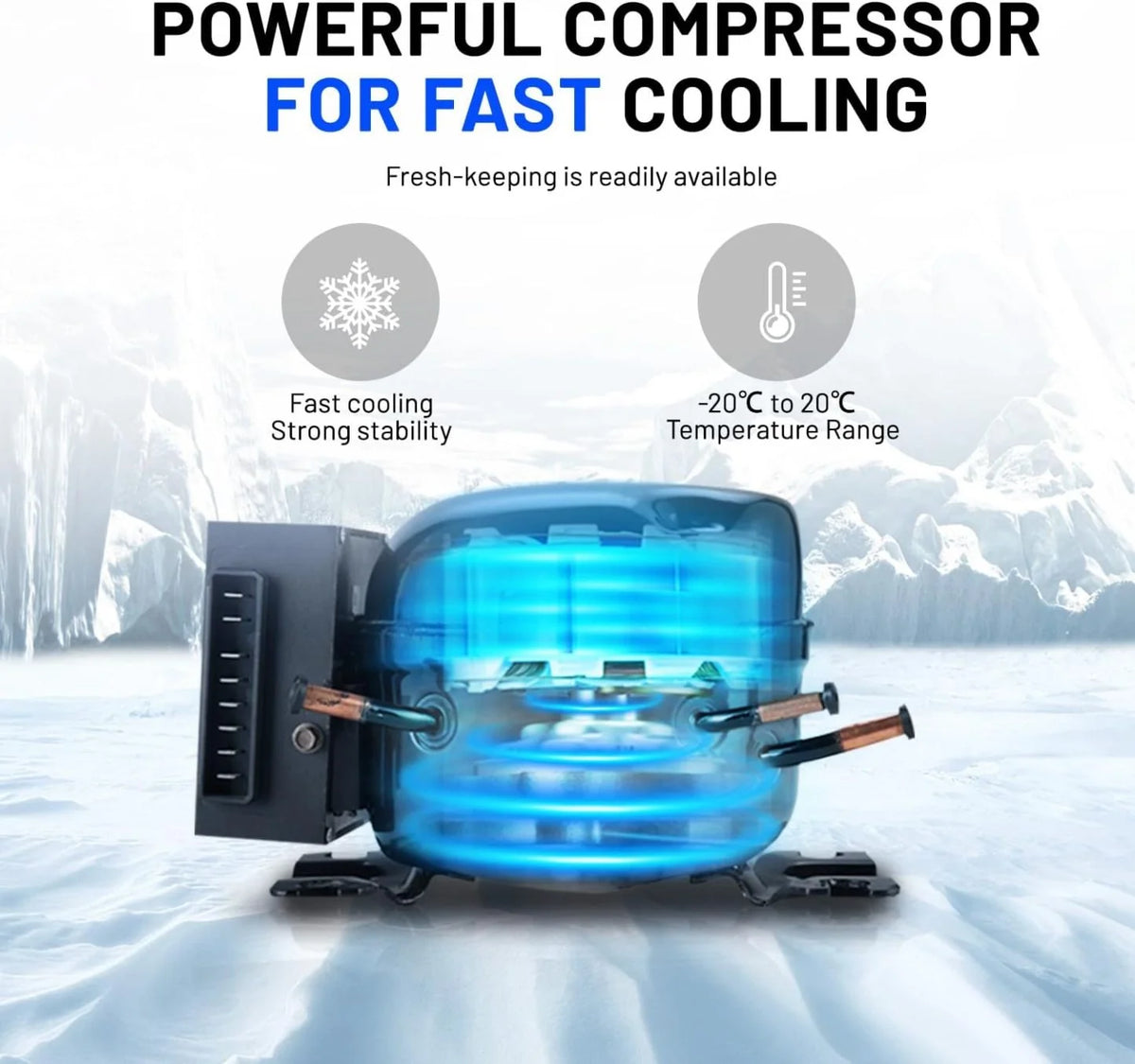 2026 Alpicool C12 12L Cool Box 12 V Mini Fridge Electric Compressor Car Fridge Camping Freezer Box Small Portable for Car, Tr