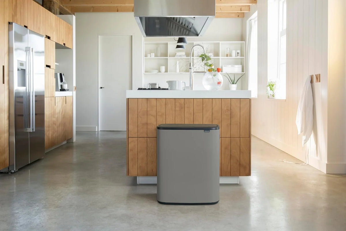 2026 Brabantia bin, matt steel, finger tracker, 2 x 30 L