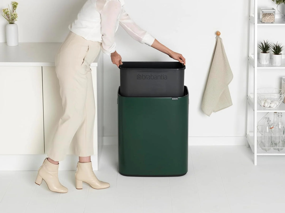 2026 Brabantia bin, matt steel, finger tracker, 2 x 30 L